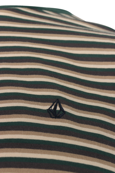 Volcom Men's T-Shirt Trekking Green Striped S/S Tee (S36)