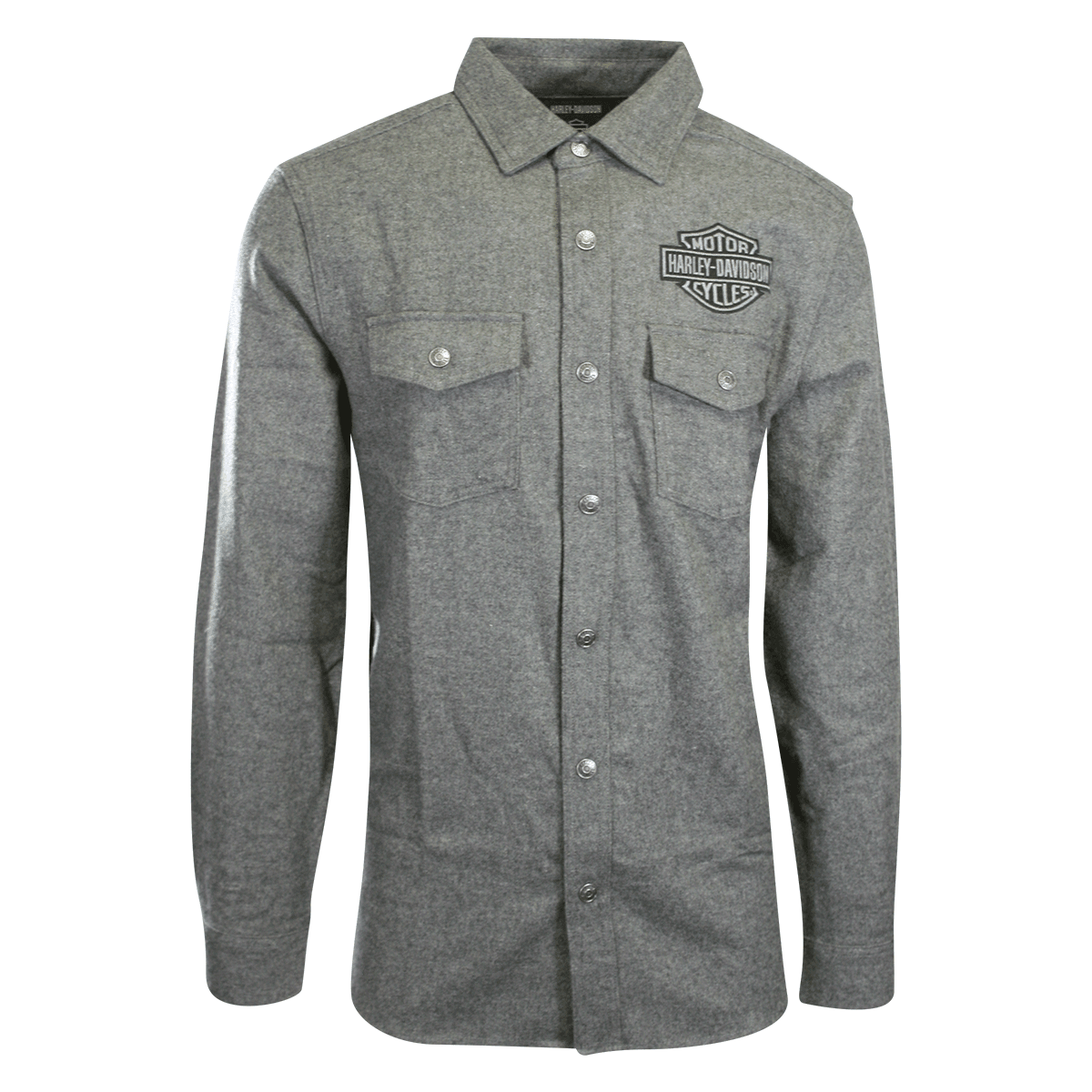 HD Branded Men's Shirt Dark Grey Shadow Long Sleeve Woven (S60)  Spotted  Clothing