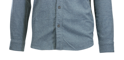 O'Neill Men's Cadet Blue Shirt Redmond Solid Stretch Flannel Long Sleeve (S21)
