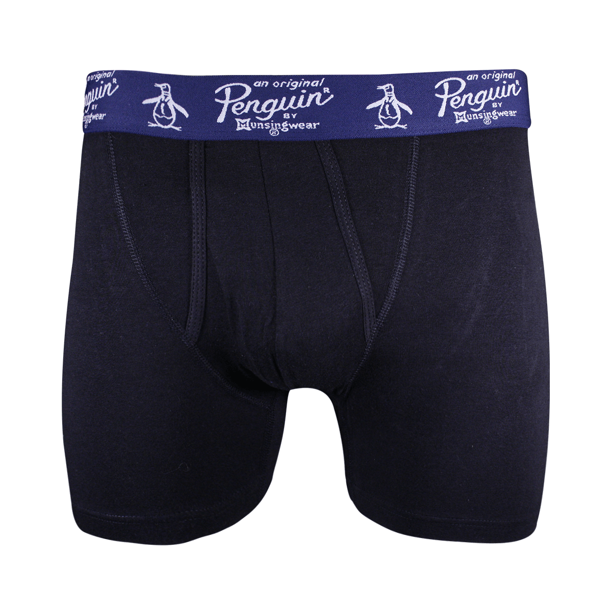 Original Penguin Men's Black Open Fly Boxer Brief (S01D) Spotted Clothing