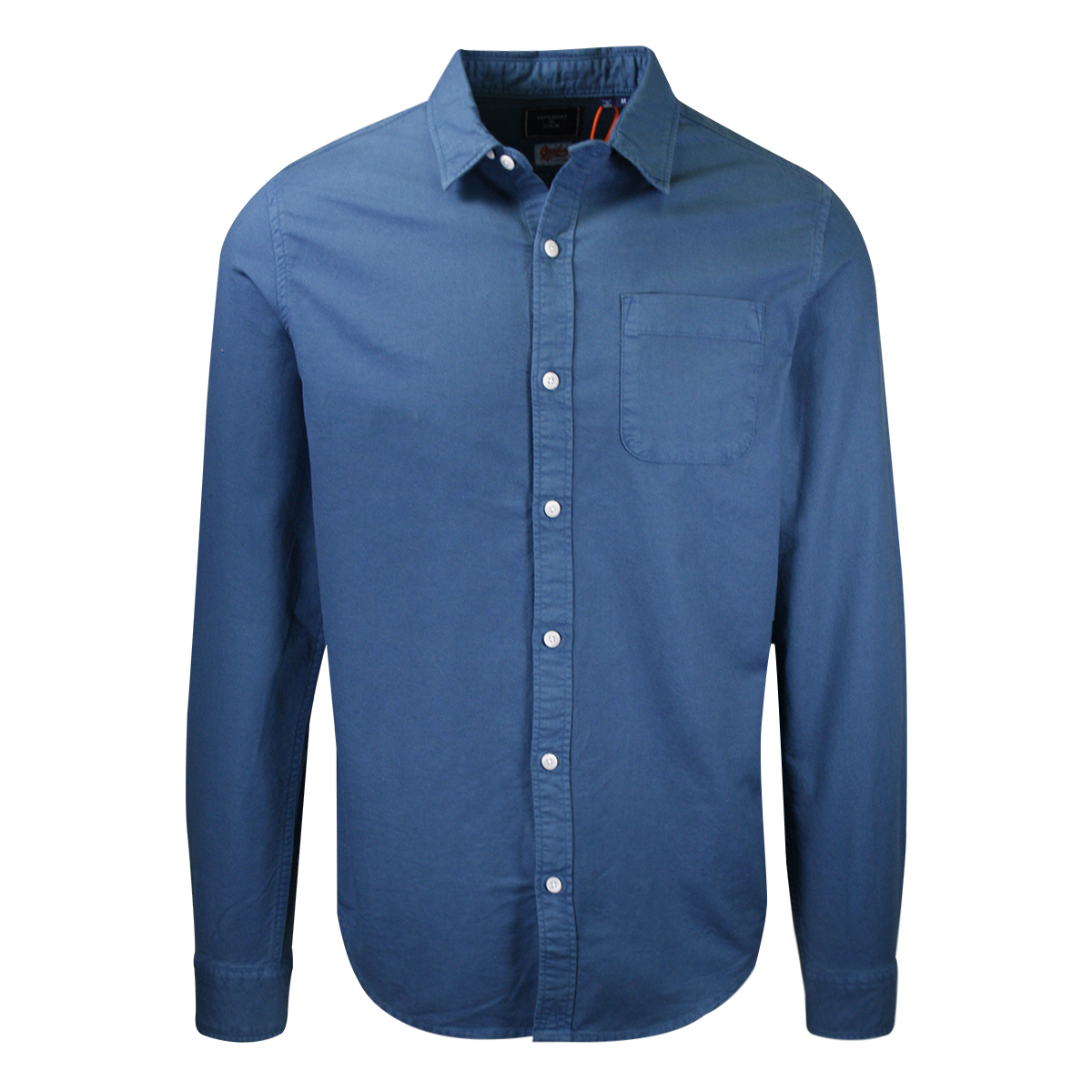 Superdry Men's Indigo Lined Dried Oxford L/S Woven Shirt