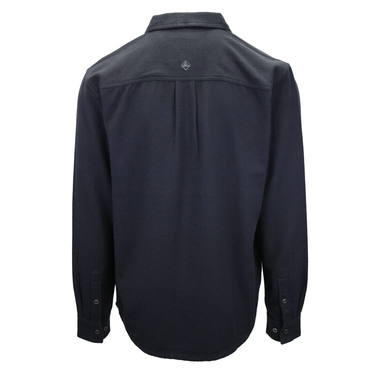 prAna Men's Solid Dark Navy L/S Flannel Shirt (S31)