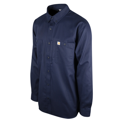 Carhartt Men's Navy Rugged Professional Series L/S Woven Shirt (S09)