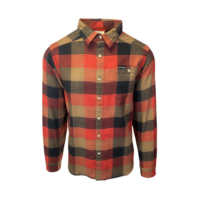 Columbia Men's Red Jasper Buffalo Check Shirt Cornell Woods Flannel L/S (698)