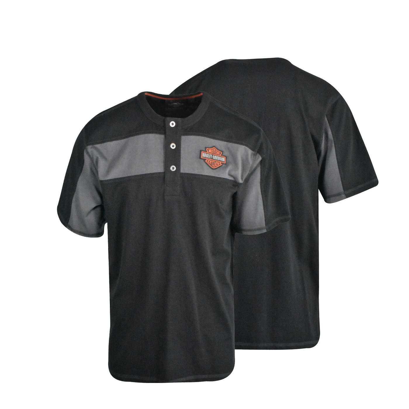 Harley-Davidson Men's T-Shirt Black Copperblock Logo Stripe Through (S62)