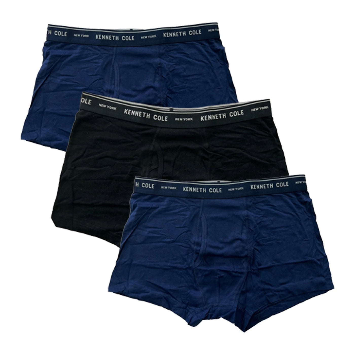 Kenneth Cole Men's 3 Pack Boxer Navy Black Navy Boxer Briefs (S10)