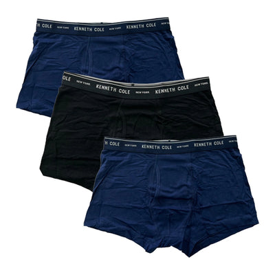 Kenneth Cole Men's 3 Pack Boxer Navy Black Navy Boxer Briefs (S10)