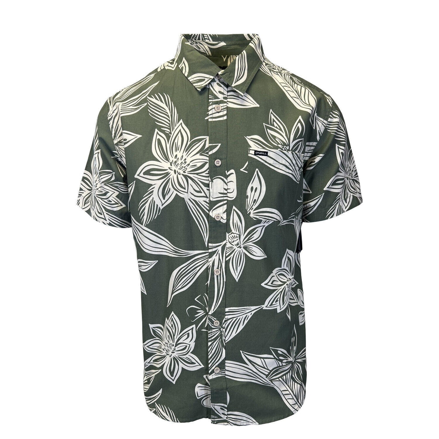 O'Neill Men's Shirt Shoreside Short Sleeve Printed Flowers Shirt