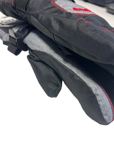 Snotek Junior's Black Grey Stitched Performance Winter Ski Gloves ST318 (S01)