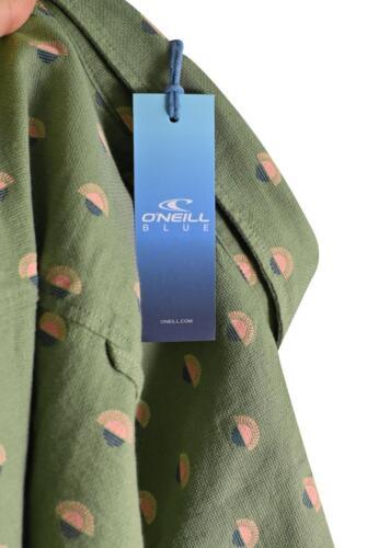 O'Neill Men's Shirt Green Sunset Print Chambray Short Sleeve Woven (360)