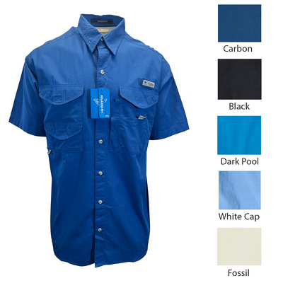 Columbia Men's Woven Shirt PFG Bonehead Short Sleeve Fishing Shirt