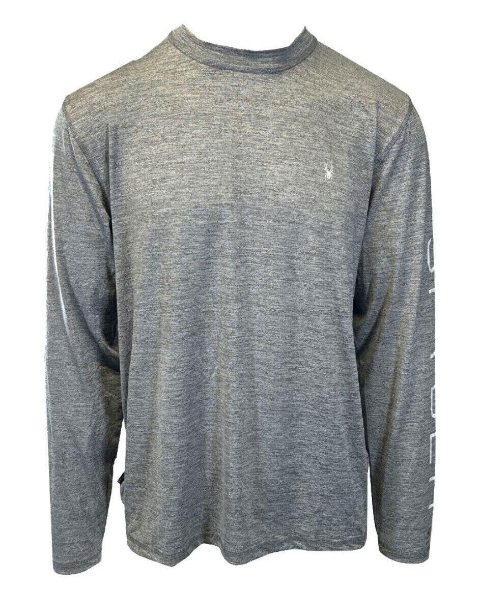 Spyder Swim Men's T-Shirt Heather Grey UPF50+ Rash Guard L/S (S02)