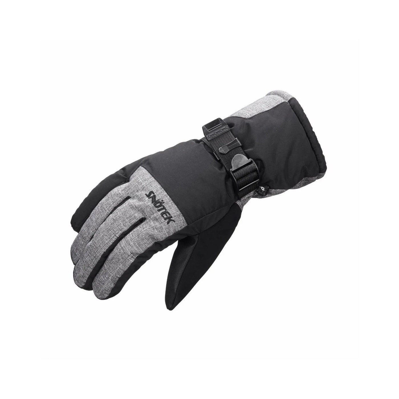Snotek Men's Black & Grey Performance Ski Gloves Black Logo ST219 (S06)