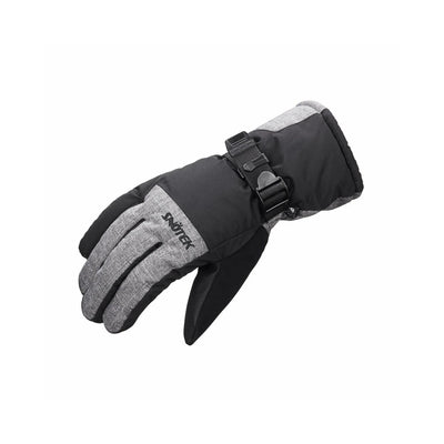 Snotek Men's Black & Grey Performance Ski Gloves Black Logo ST219 (S06)