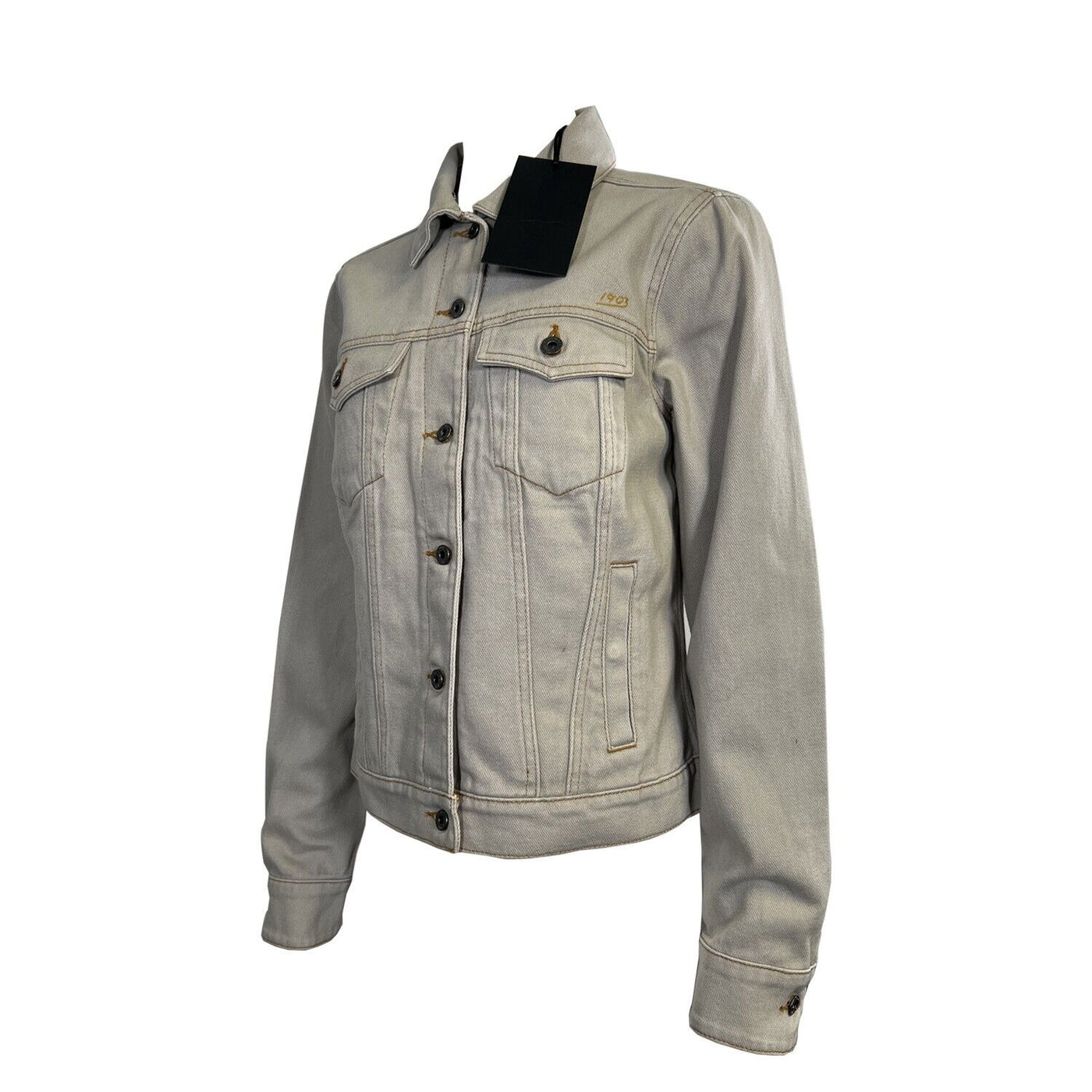 HD Branded Women's Beige Jacket Motor Co. Milwaukee Jean L/S (S25)