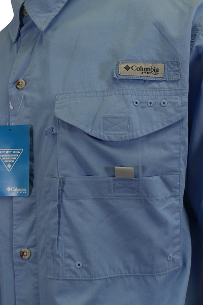 Columbia Men's Woven Shirt PFG Blue Bonehead S/S (450)