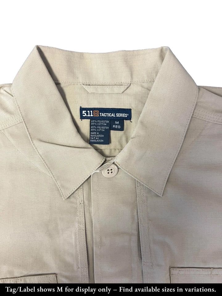 5.11 Tactical Men's Khaki Shirt Flexlite Pro Long Sleeve (S02)