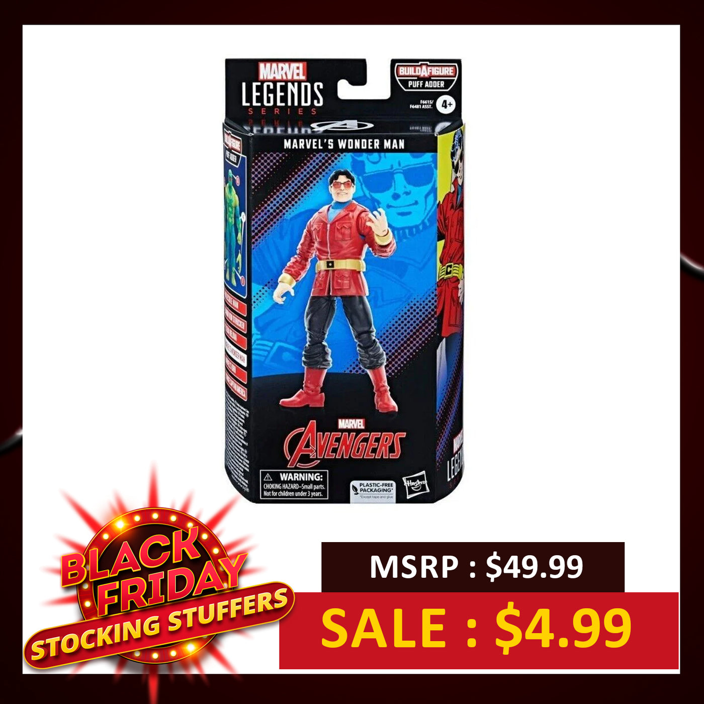 Marvel’s Wonder Man Legends Series Avengers Collectible Action Figure (S28)