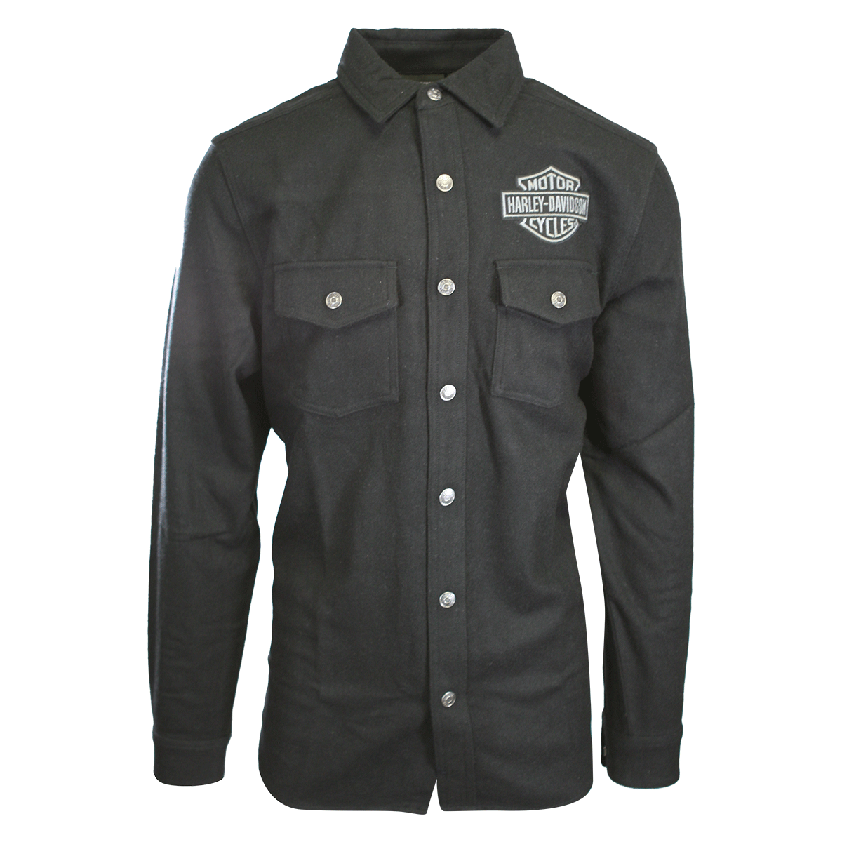 Harley-Davidson Men's Shirt Black Beauty Shadow Long Sleeve Woven (S61)