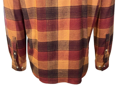 Columbia Men's Dark Amber Multi Buffalo Check Shirt Cornell Woods Flannel (681)