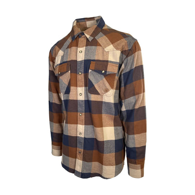 Ariat Men's Mohogany Shirt Haider Retro Fit Double Front Pockets (S41)