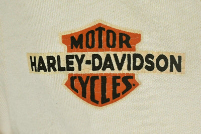 Harley-Davidson Women's T-Shirt Cream V-Neck Relaxed Fit Logo Tee (S15)