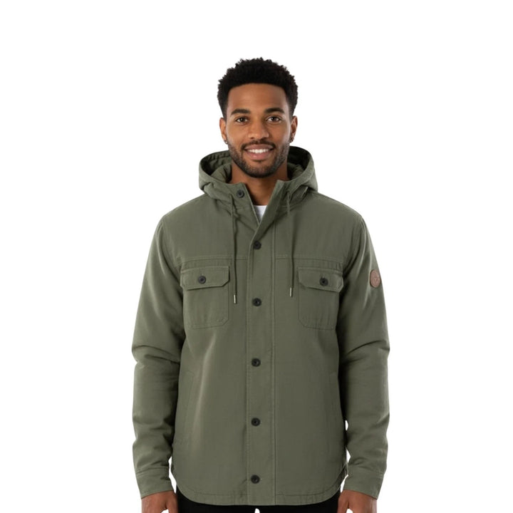 Rip Curl Men's Dark Olive Jacket Gibbos Sherpa Lined (S04)