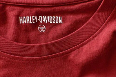 Harley-Davidson Men's T-Shirt Merlot Red Skull Short Sleeve (S56)