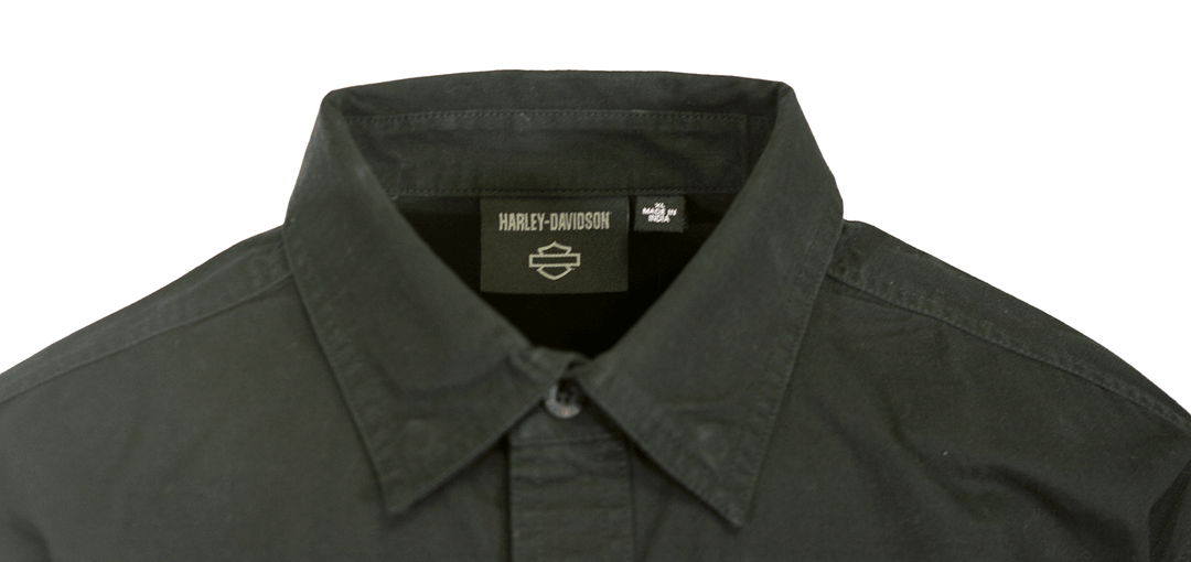 HD Branded Men's Shirt Black Beauty Park Shirt L/S Woven (S64)