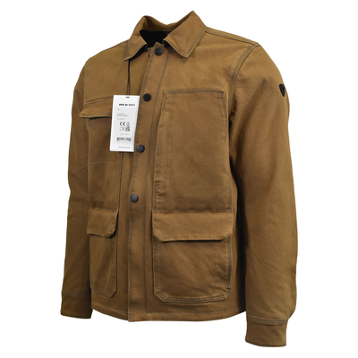 Revit Men's Twill Jacket Overshirt Workwear Dark Camel Collared Jacket (S01)