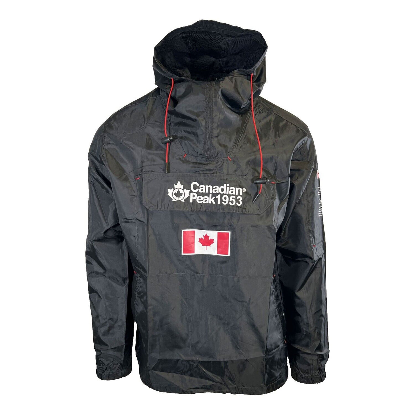 Canadian Peak Men's Black Jacket 1953 Butaneak Wind Rain Breaker (S10)