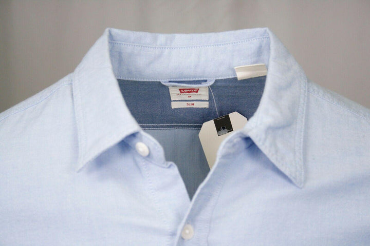 Levi's Men's Slim Fit Dress Blue L/S Shirt (S01)