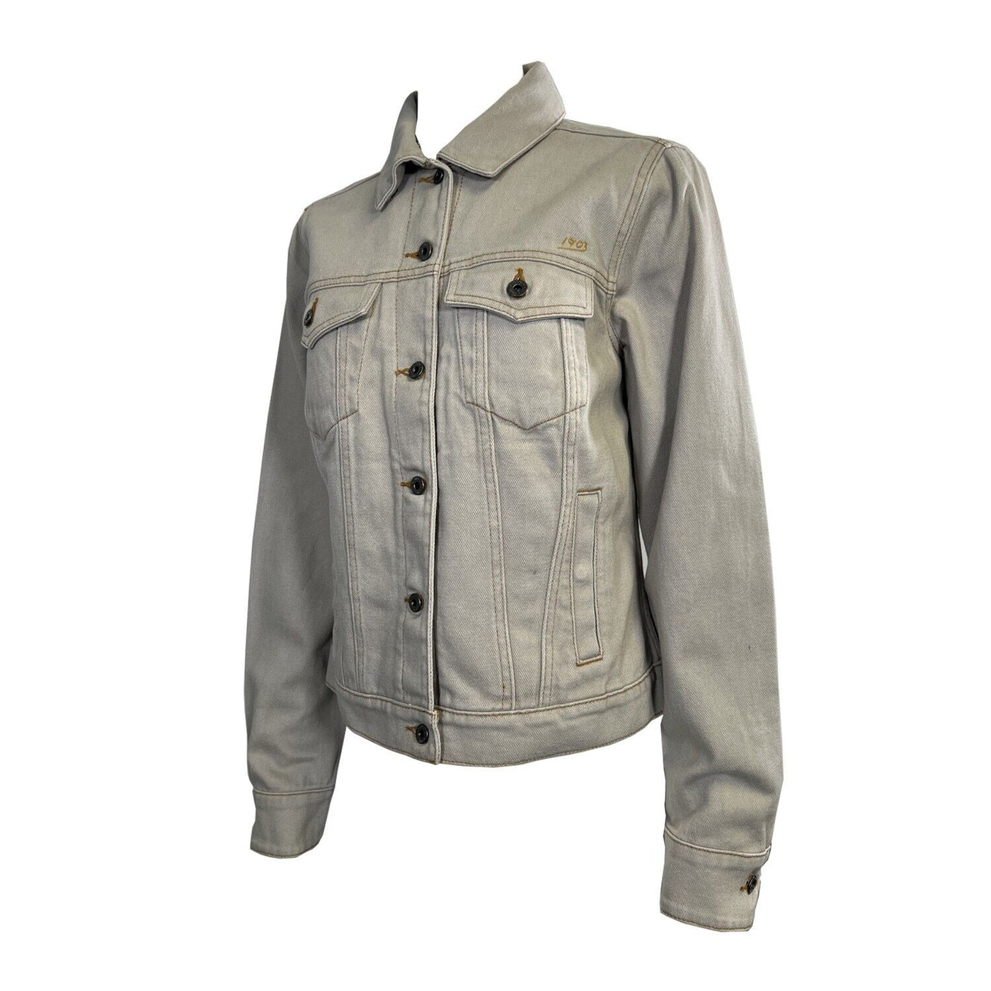 HD Branded Women's Beige Jacket Motor Co. Milwaukee Jean L/S (S25)