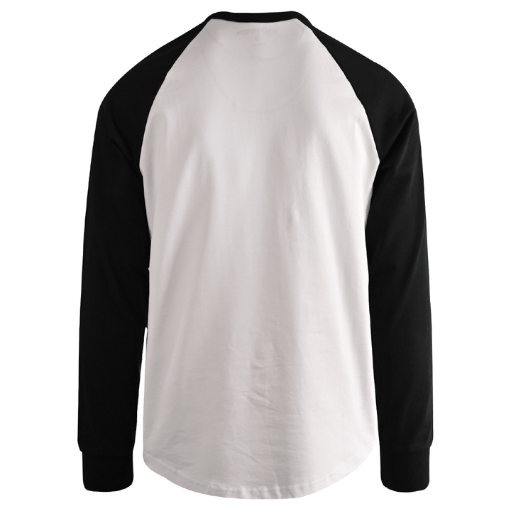 HD Branded Men's T-Shirt Black #1 Race Raglan Graphic Long Sleeve (S27)