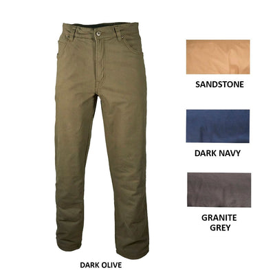 Smith's Workwear Men's Stretch Fleece Lined Canvas 5 Pocket Pant (S01) - (S04)