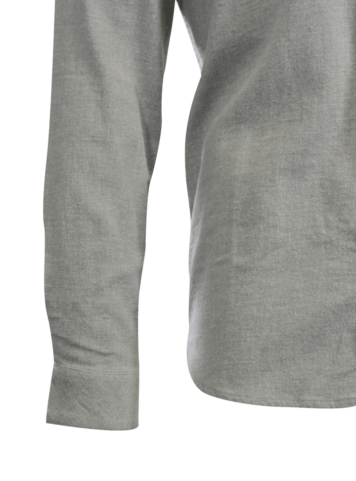 O'Neill Men's Light Grey Shirt Redmond Solid Stretch Flannel Long Sleeve (S22)