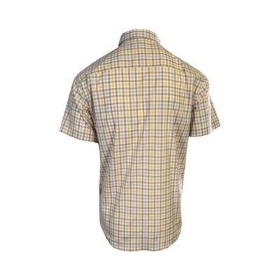 Columbia Men's Raw Yellow Brown Multi Plaid Rapid Rivers II S/S Shirt (715)