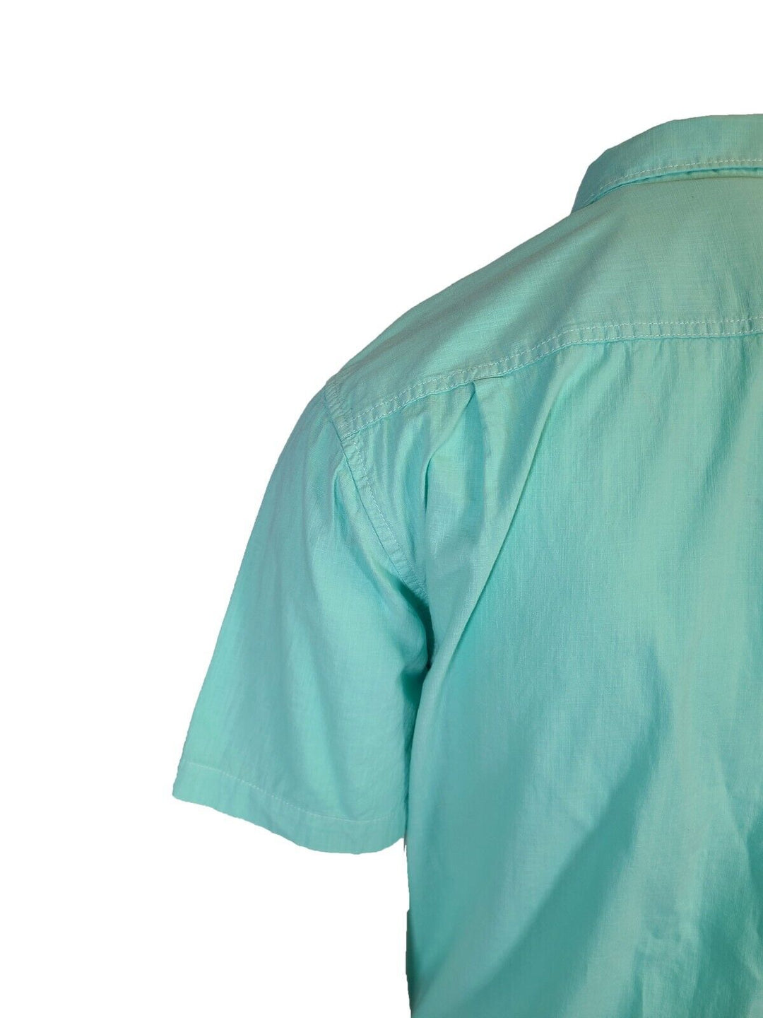 Tommy Bahama Men's Gentle Breeze Teal Green Shirt Logo Short Sleeve Button (S02)