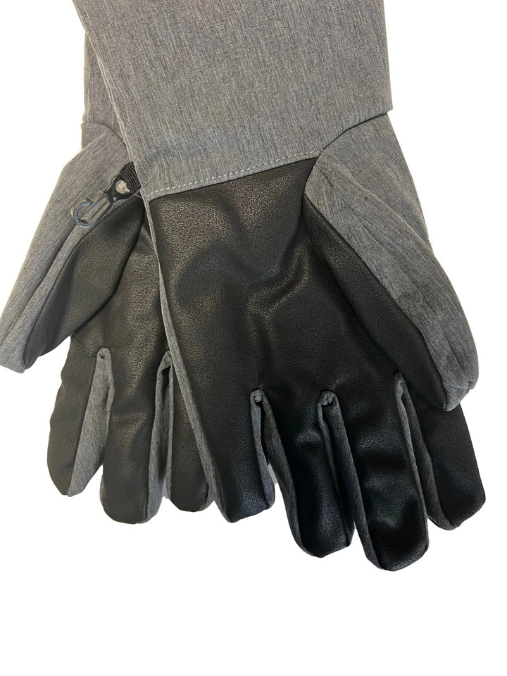 Snotek Women's Grey Embroidered Performance Winter Gloves ST161 (S04)