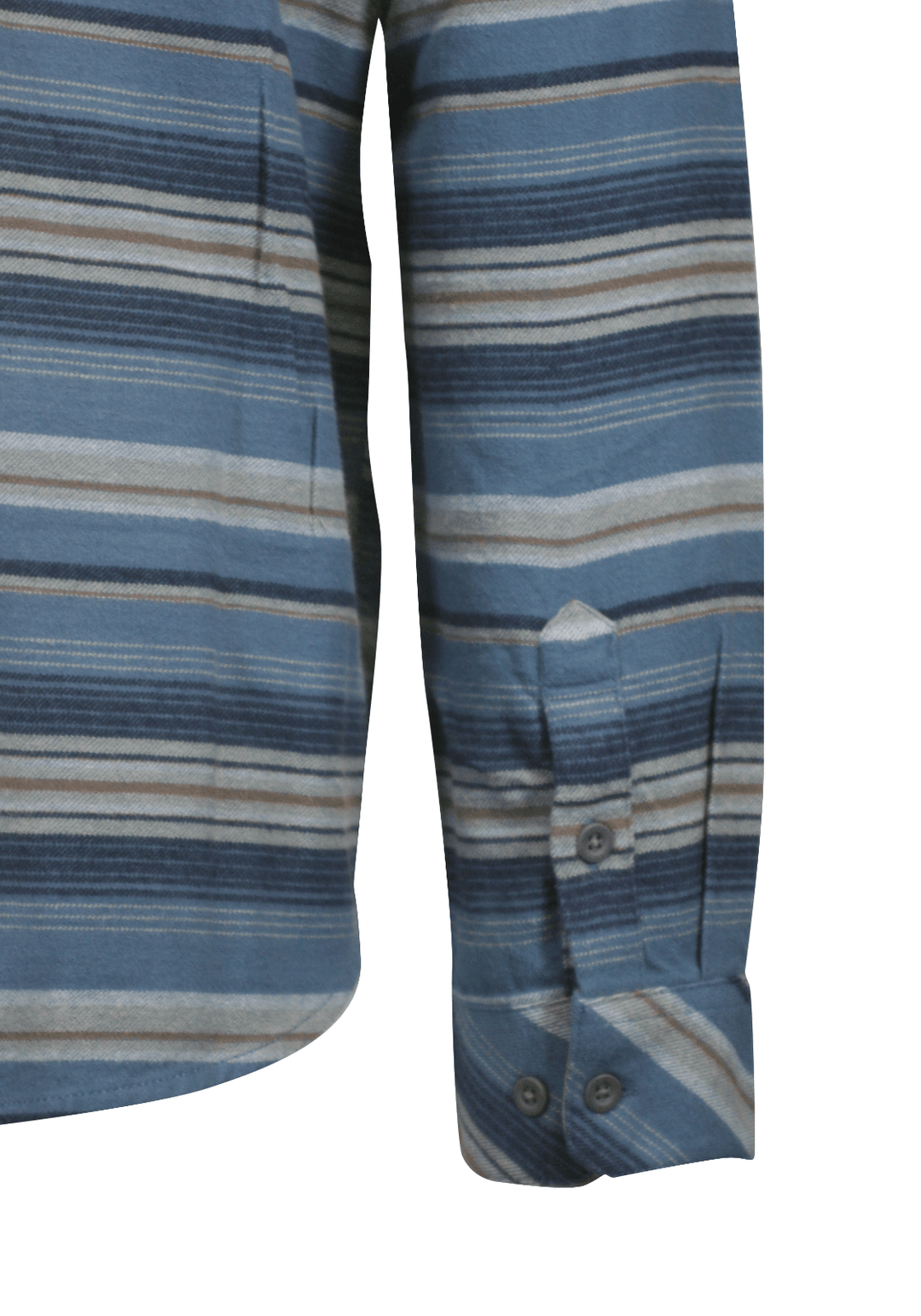 O'Neill Men's Blue Shadow Flannel Shirt Redmond Hooded Horizontal Striped (S18)