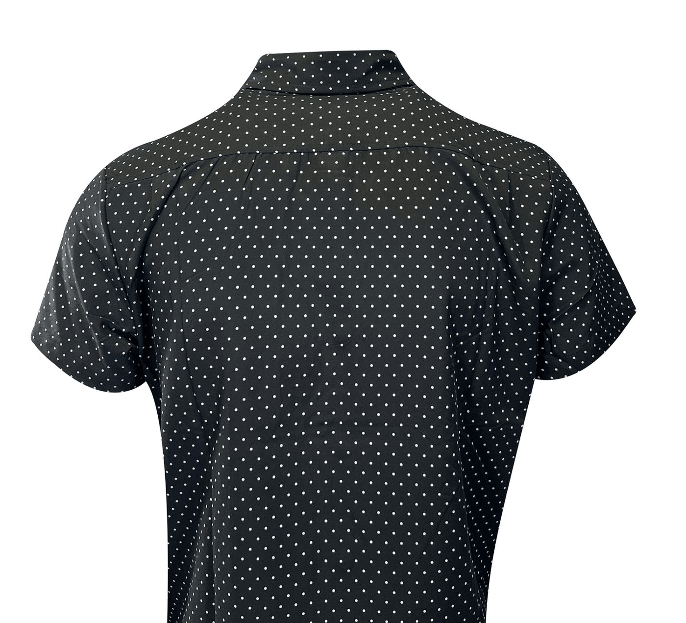 Kenneth Cole Men's Black Shirt Dotted 2 Pockets Woven Short Sleeve (S06)