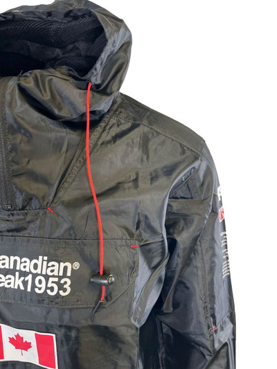 Canadian Peak Men's Black Jacket 1953 Butaneak Wind Rain Breaker (S10)