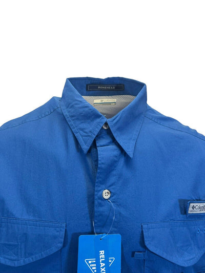 Columbia Men's Woven Shirt PFG Bonehead Short Sleeve Fishing Shirt