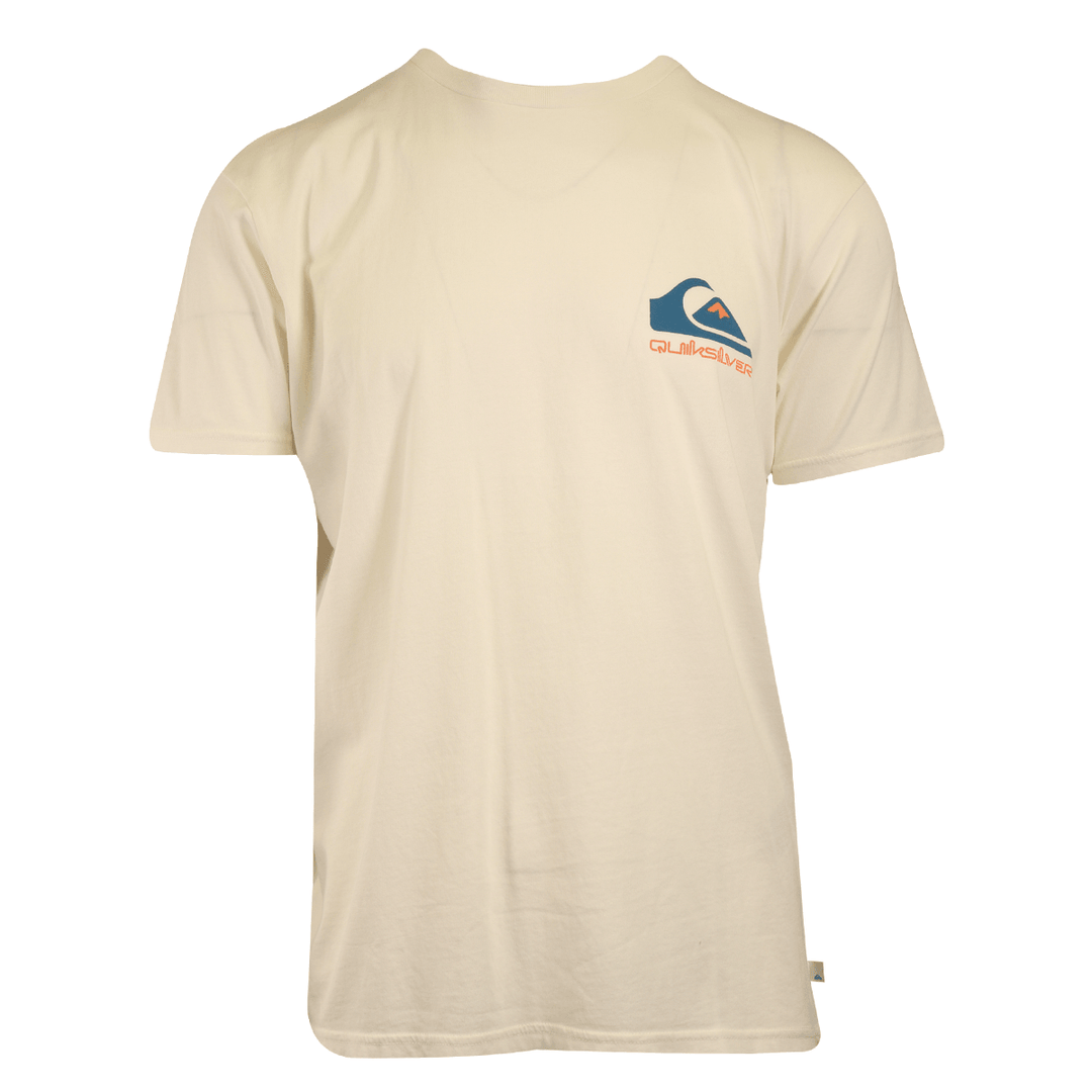 Quiksilver Men's T-Shirt Cream White Back Graphic Logo (S07)