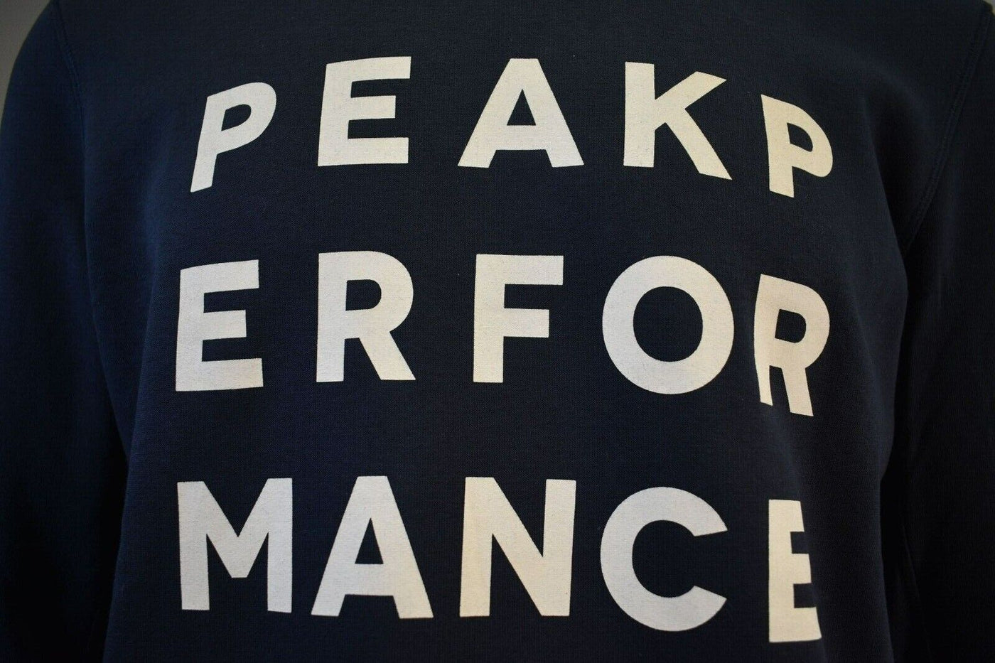 Peak Performance Men's Sweatshirt Navy Block Letters Long Sleeve (S02)