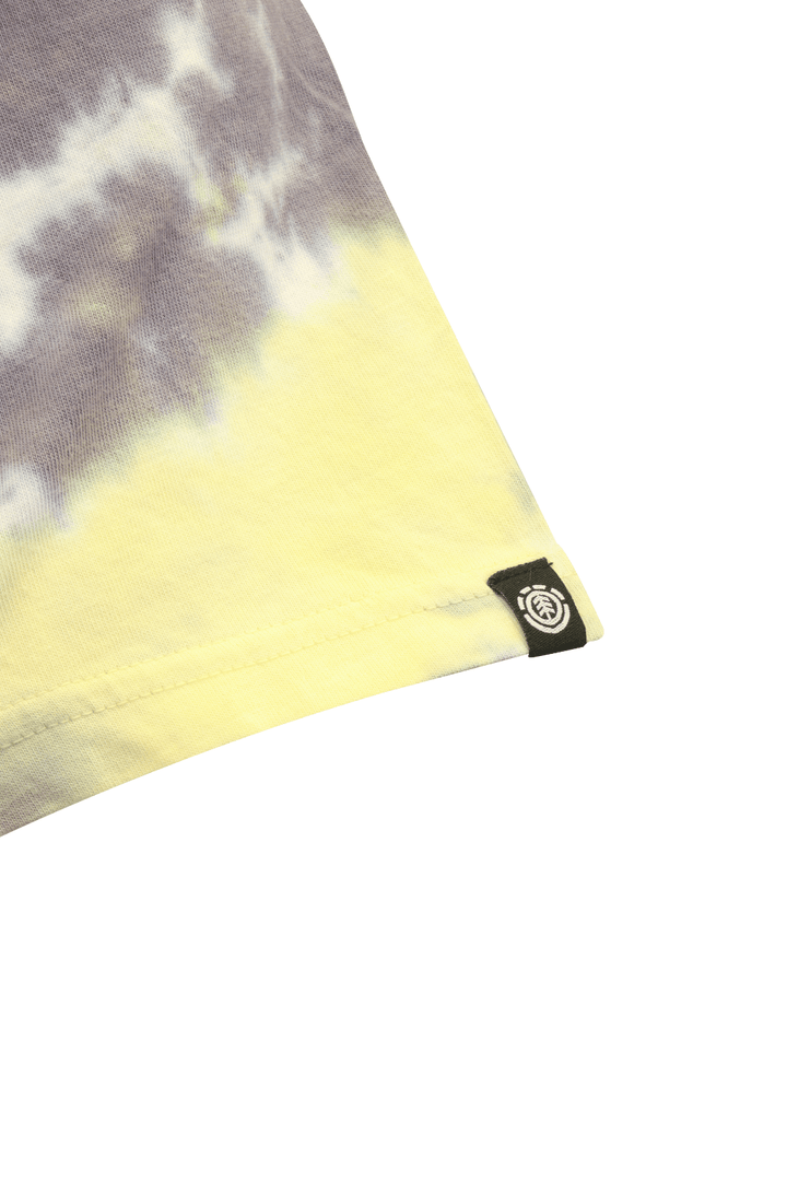 Element Men's T-Shirt Yellow Dark Grey Blazin' Chest Tie-Dye S/S (S09)