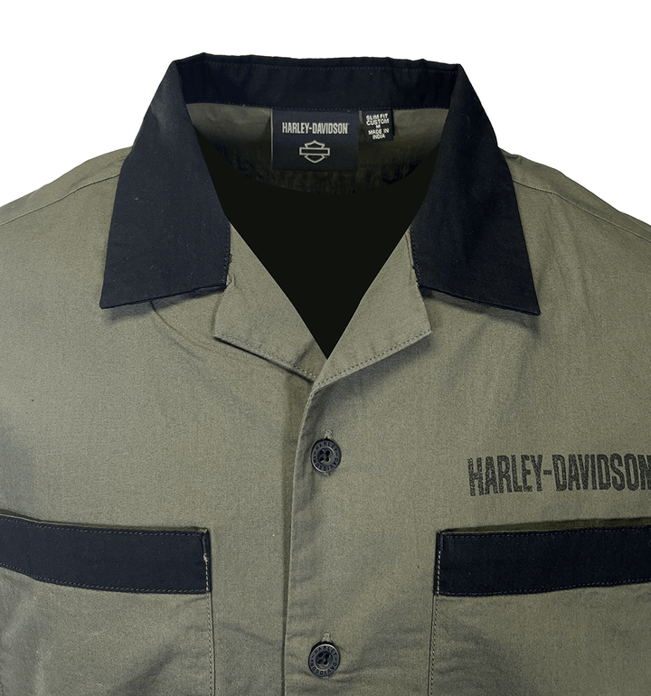 HD Branded Men's Shirt Grape Leaf Combustion S/S Woven (S53)