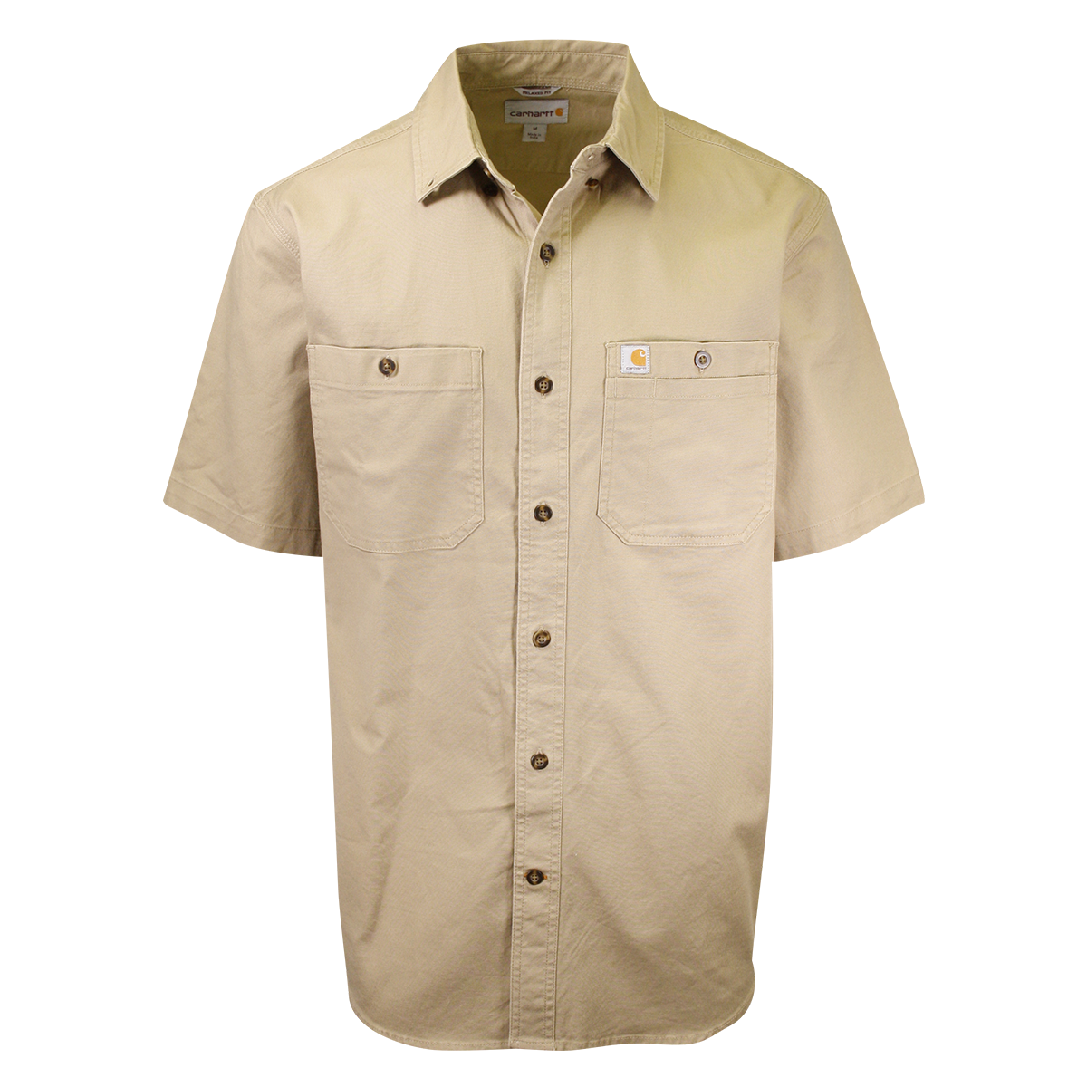 Carhartt Men's Solid Rugged Flex Rigby Relaxed Fit S/S Woven Shirt