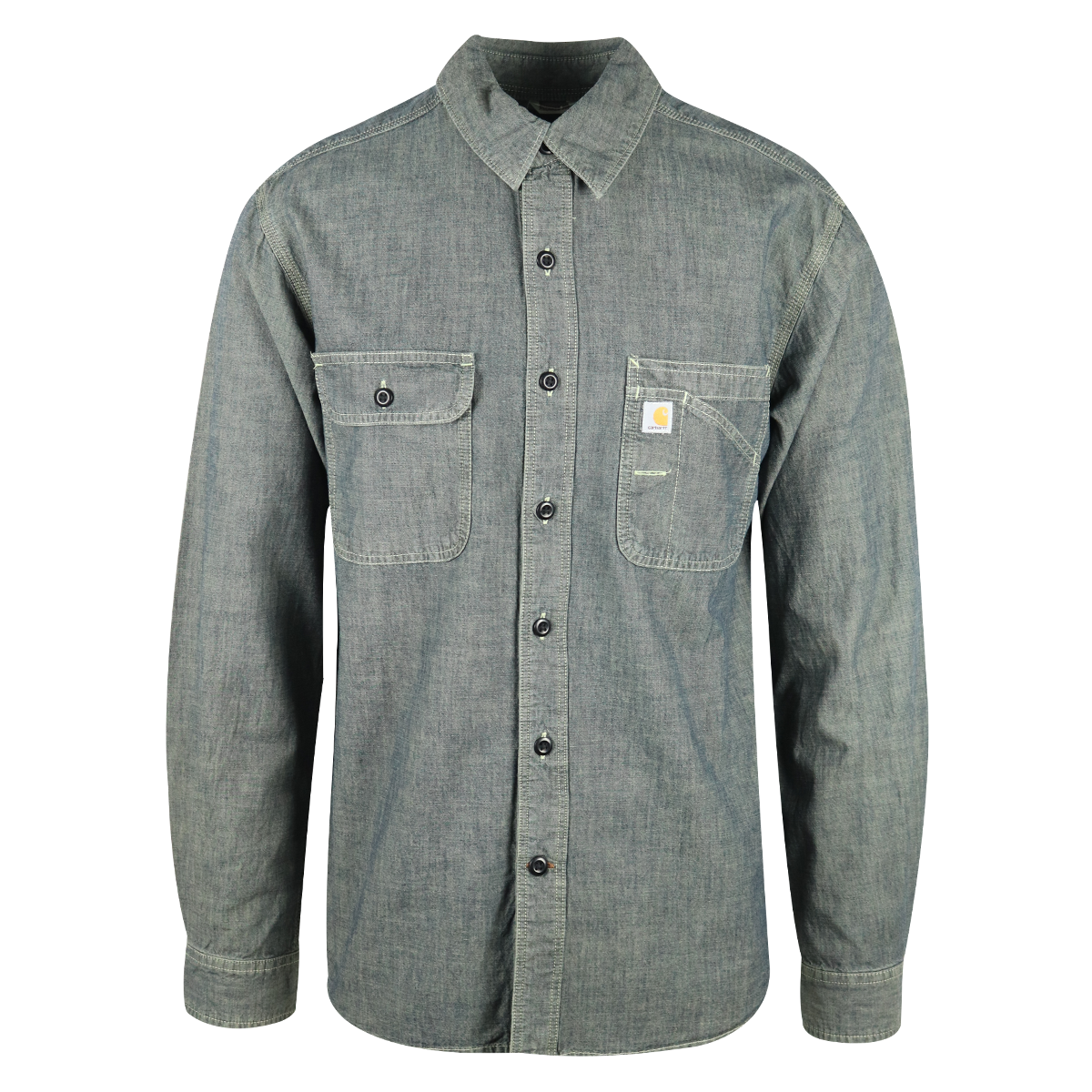 Carhartt Men's Celadon Green Chambray L/S Woven Shirt (S14)