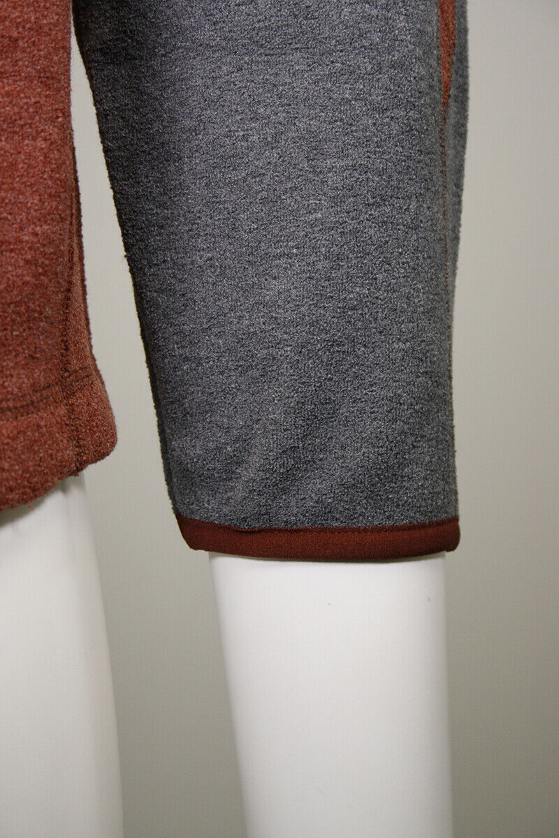 Eddie Bauer Men's Heather Cocoa w/ Grey Sleeve Mountain Fleece 1/2-Zip Sweater